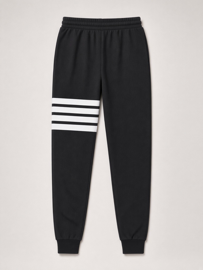 Thom Browne 4-Bar Tracksuit Set in Black