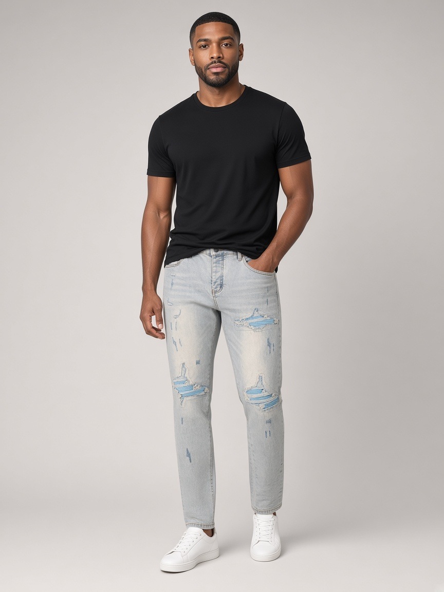 Amiri MX1 Jeans in Light Indigo