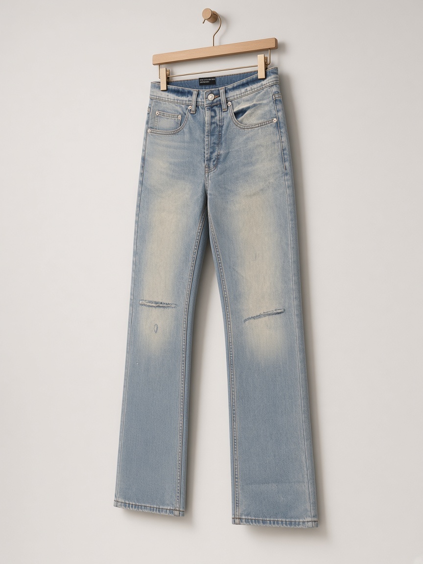 Enfants Riches Déprimés Straight Leg Jeans in Light Vintage Wash