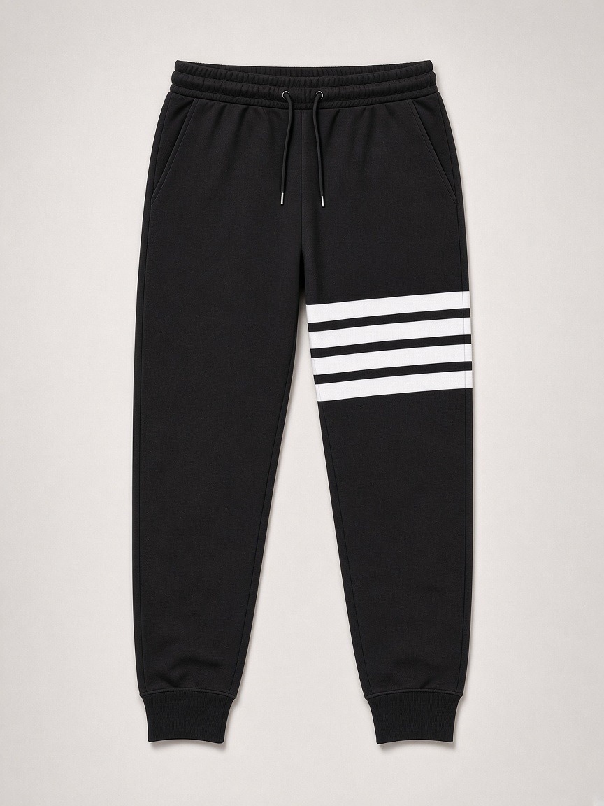 Thom Browne 4-Bar Tracksuit Set in Black