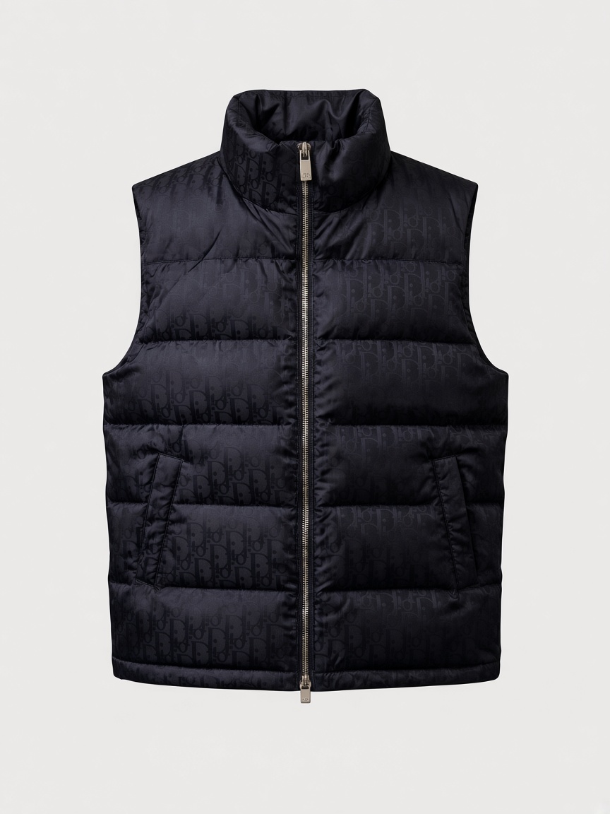 Dior Oblique Down Vest in Navy