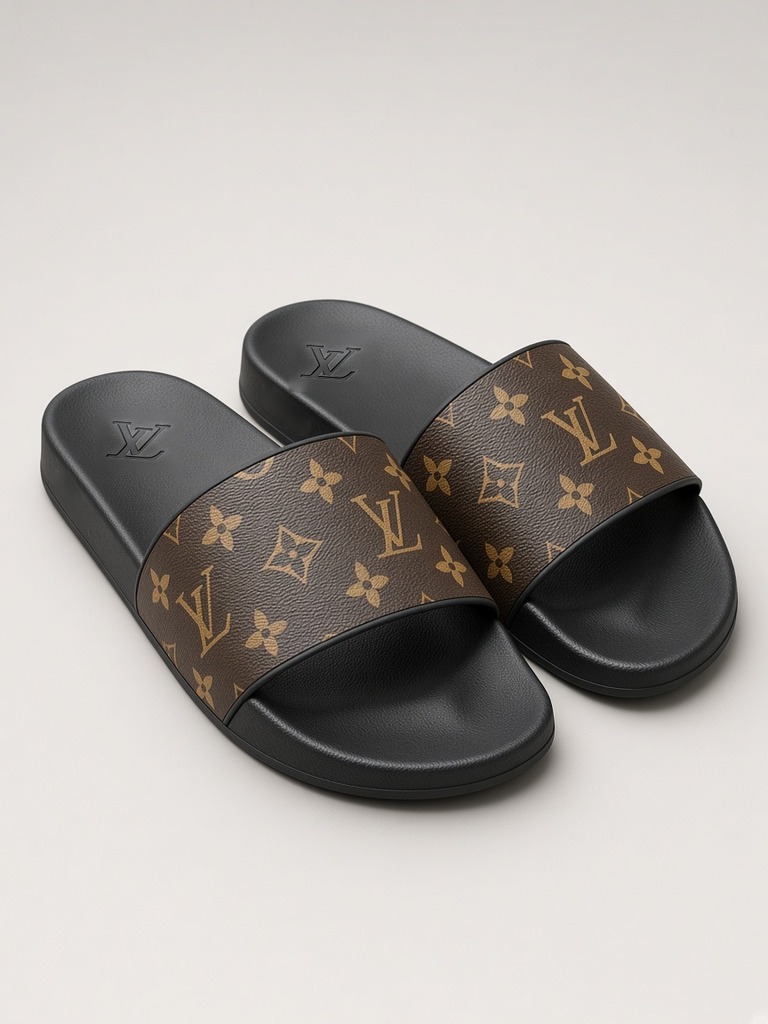 Louis Vuitton Waterfront Mule Slides in Monogram Brown