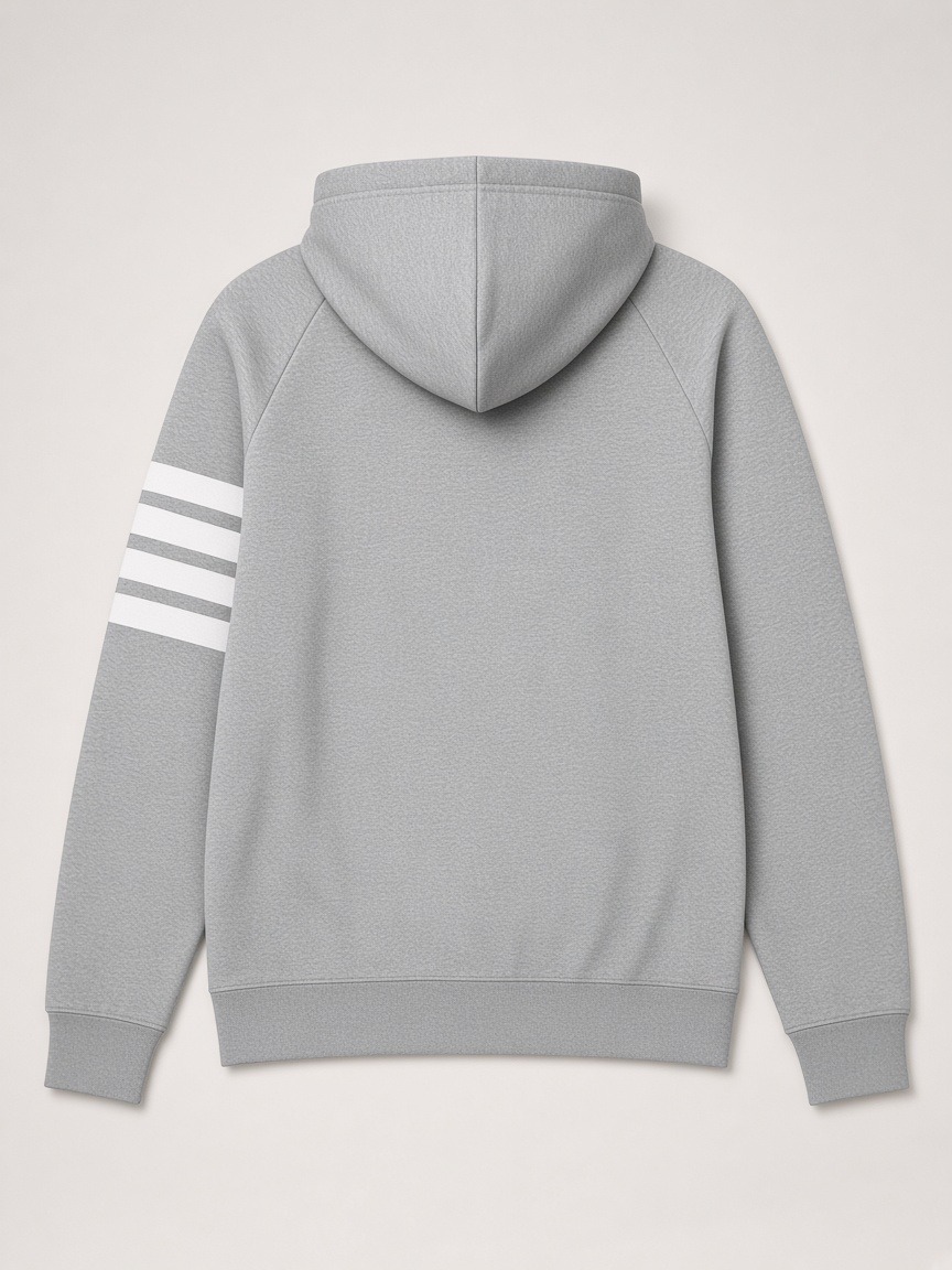 Thom Browne 4-Bar Tracksuit Set in Light Grey