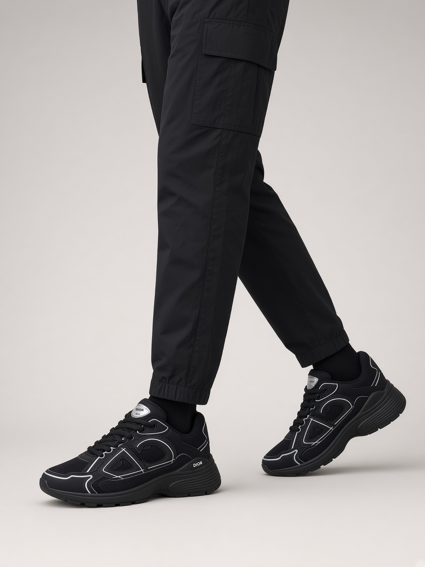 Dior B30 Sneakers in All Black