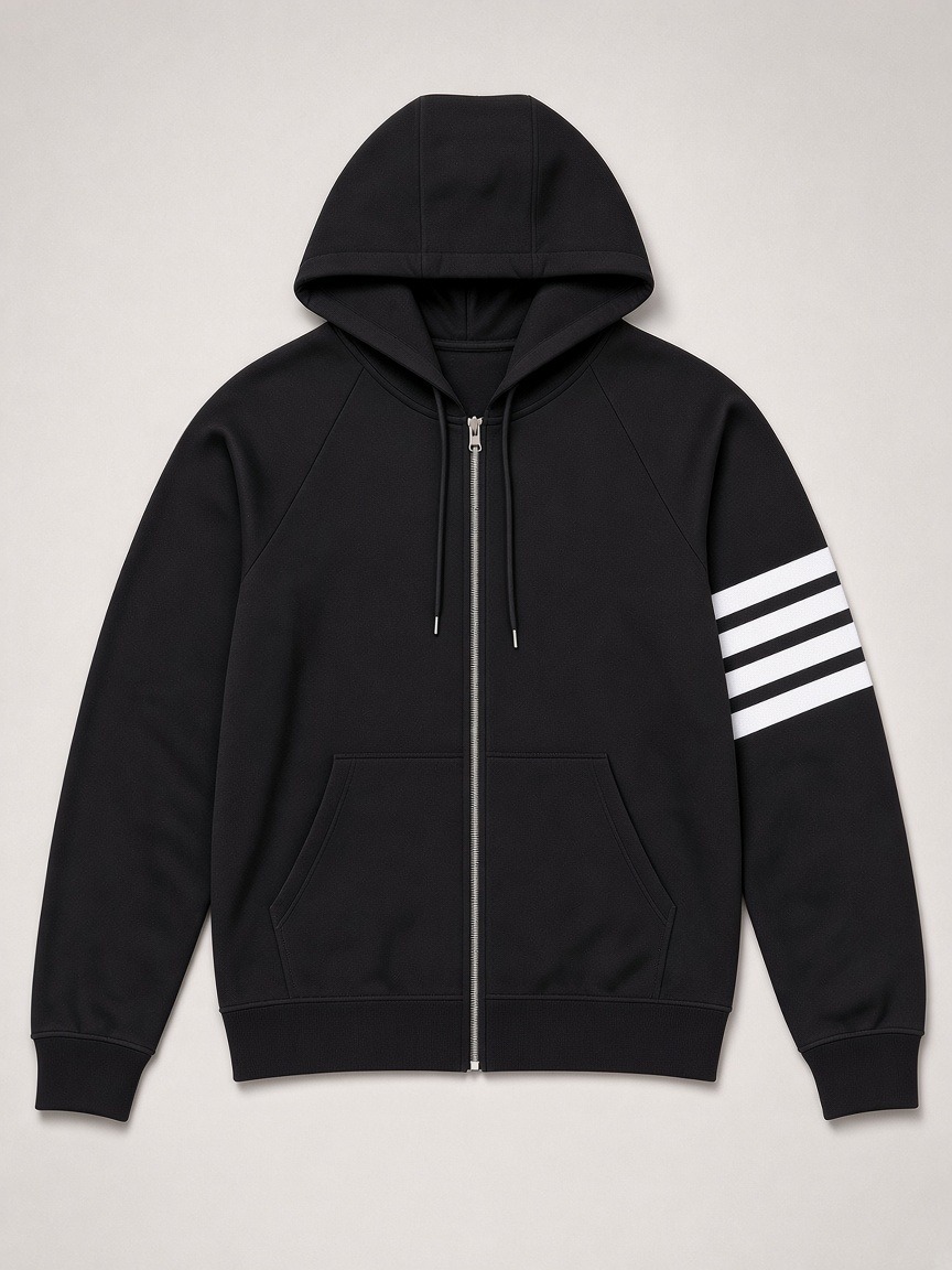 Thom Browne 4-Bar Tracksuit Set in Black
