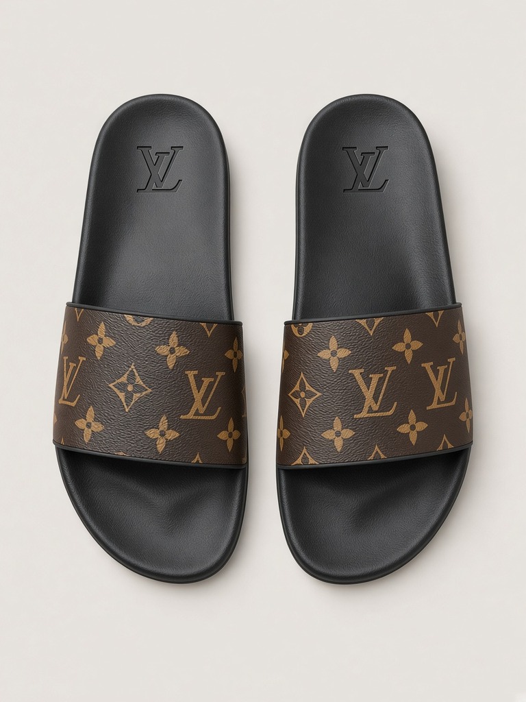 Louis Vuitton Waterfront Mule Slides in Monogram Brown