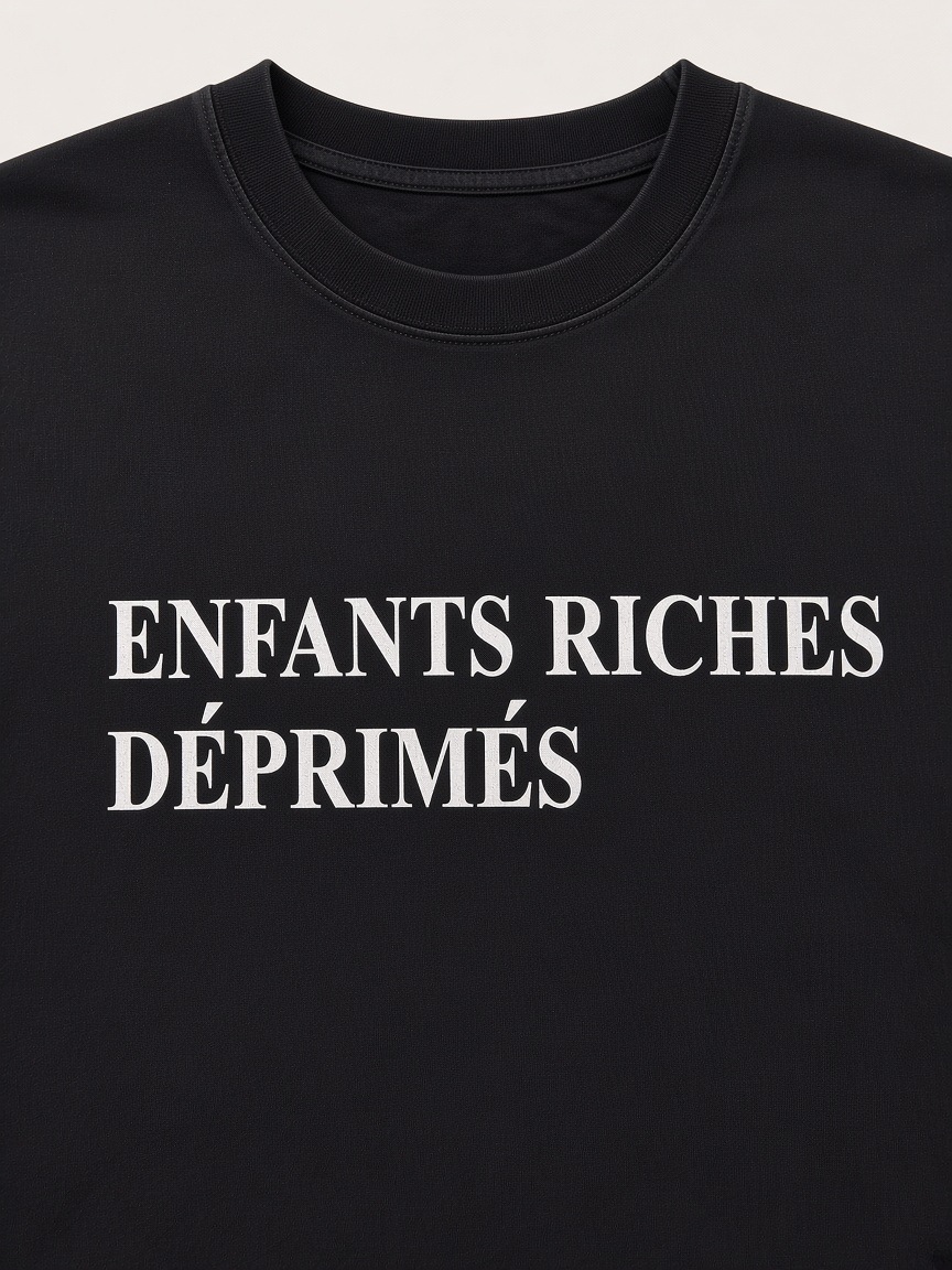 Enfants Riches Déprimés Classic Logo Long Sleeve Tee in Black