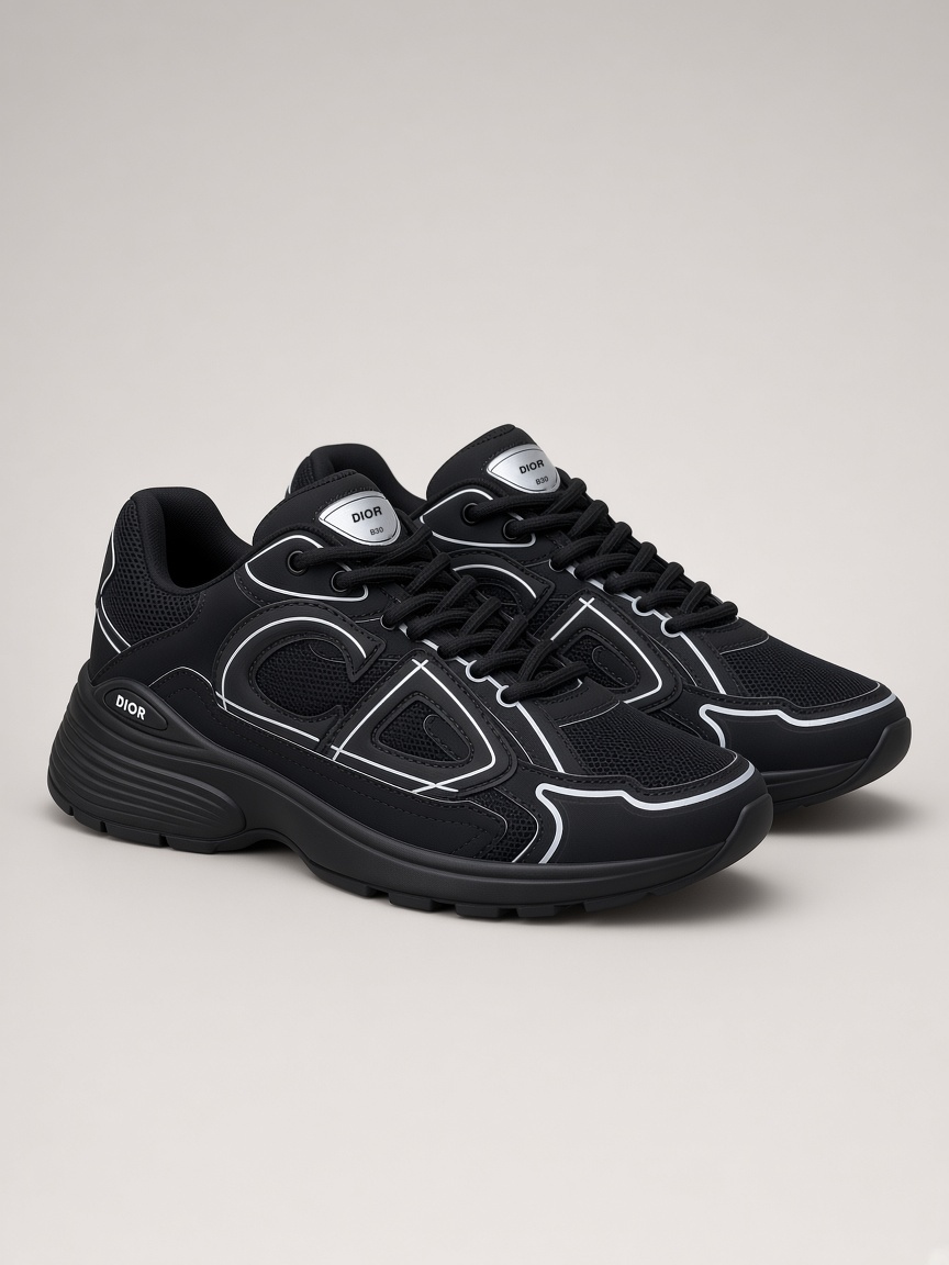 Dior B30 Sneakers in All Black