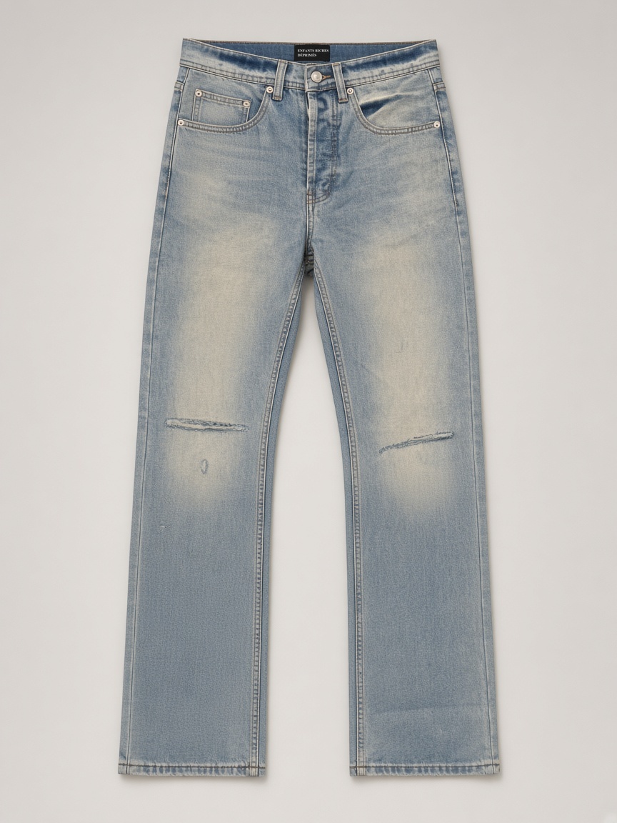 Enfants Riches Déprimés Straight Leg Jeans in Light Vintage Wash