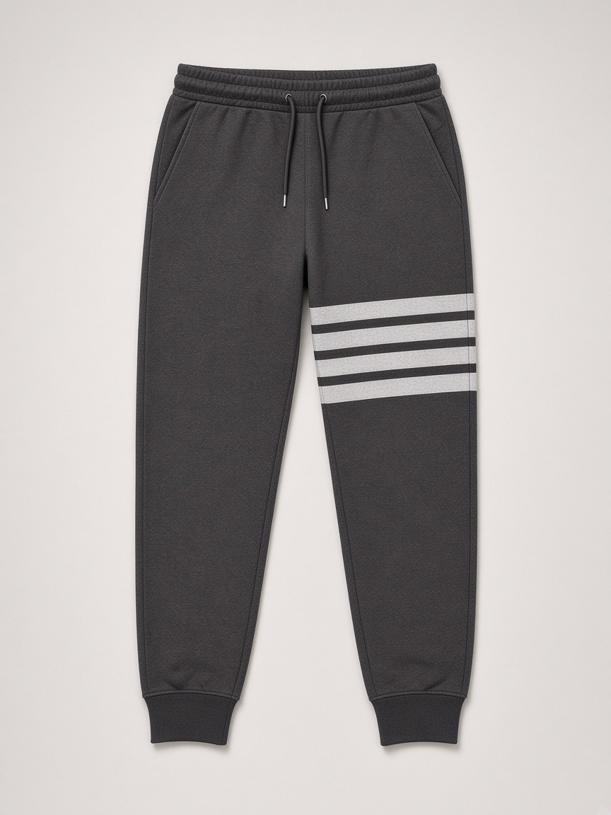 Thom Browne 4-Bar Tracksuit Set in Dark Grey
