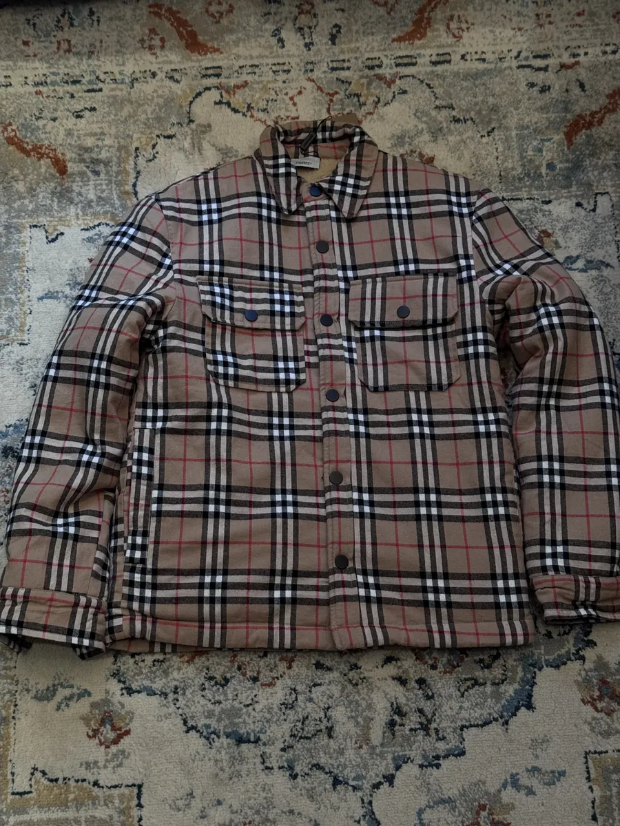 Archive beige check Burberry Check Overjacket