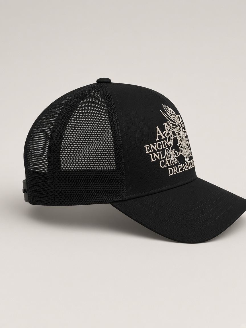 Amiri Pegasus Dreamers Trucker Hat in Black