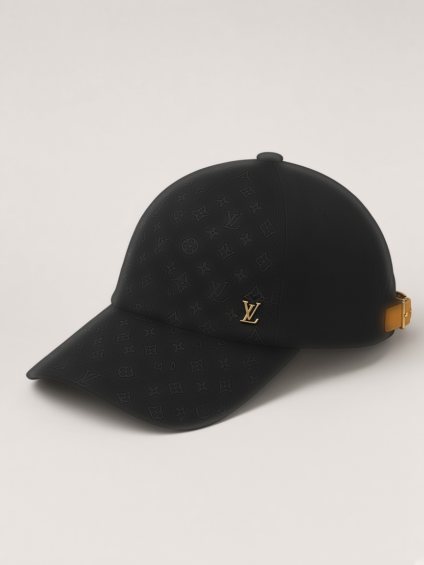 Louis Vuitton Monogram Denim Cap in Black