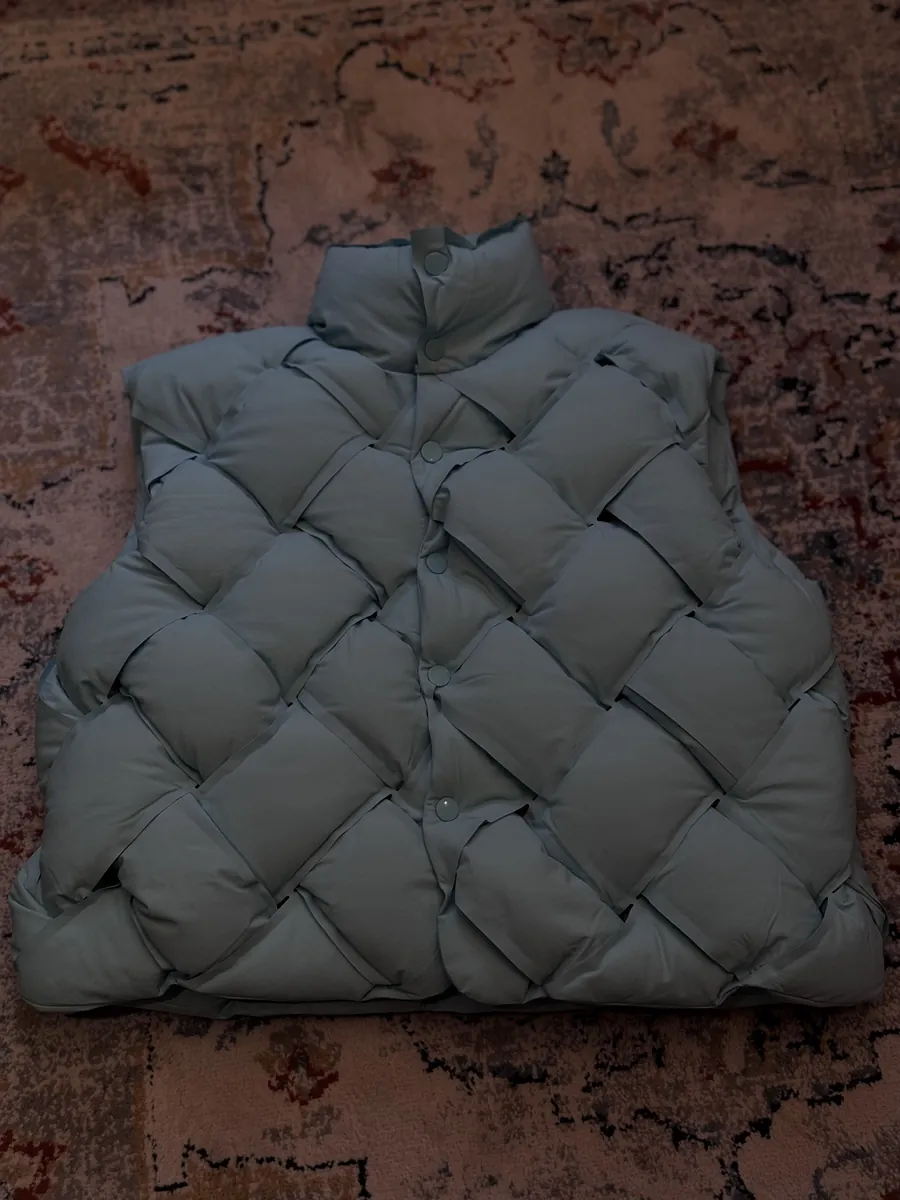 Sage Woven Puffer Vest