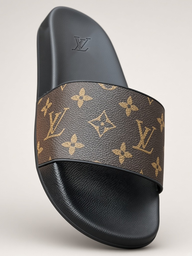 Louis Vuitton Waterfront Mule Slides in Monogram Brown